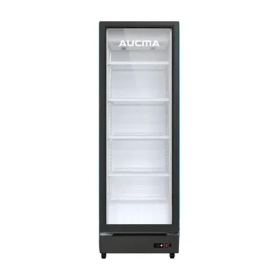 Refrigerador Vitrina Aucma 9 Pies Cúbicos Puerta de Vidrio Azul ACMUS240S4EL