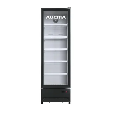 Refrigerador Vitrina Aucma 16 Pies Cúbicos Puerta de Vidrio Azul ACMUS450S5E