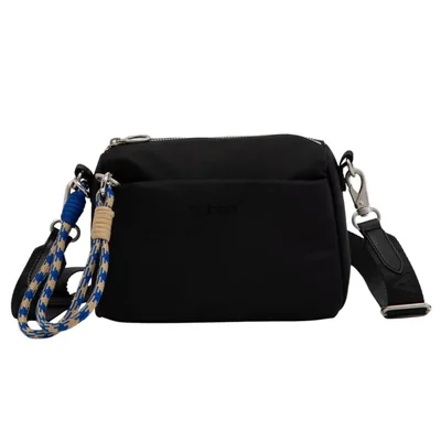 Bolsa Crossbody Bubba Ontario Black Correa Ajustable Impermeable Mujer