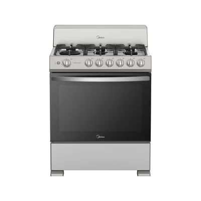 Estufa Midea MGS30FS1BIABGF 6Q con Copete Cubierta Inox Silver ALBY ENTREGA SOLO VALIDA EN LA CDMX Y ZONA METROPOLINA