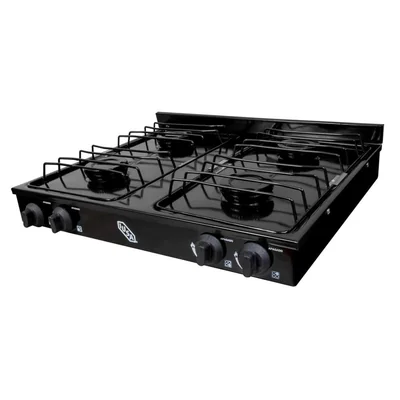 Parrilla A Gas 4 quemadores Caper Negra