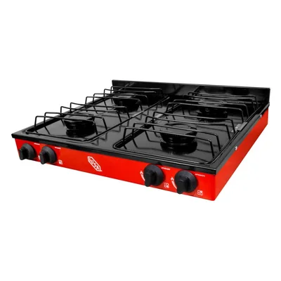 Parrilla A Gas 4 quemadores Caper Roja