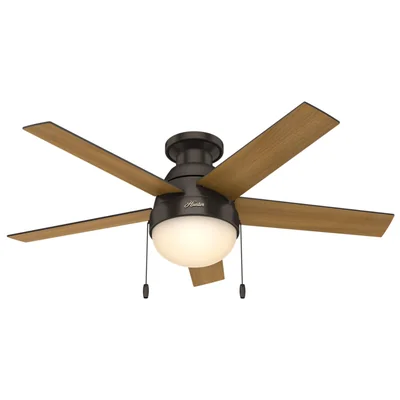 Ventilador de Techo Hunter 59268 46 pulgadas Anslee 5 Aspas con Luz Bronce ALBY