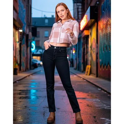 Jeans Mujer Basico Regular Negro Oggi Atraction 59105657