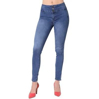 Jeans Mujer Moda Skinny Azul Fergino 52904623