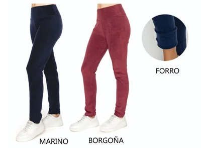 Paquete 10 piezas Pantalón Skinny de Felpa con Forro Polar