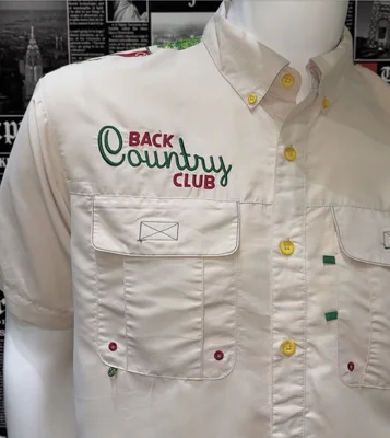 Camisa tipo pescador de manga corta