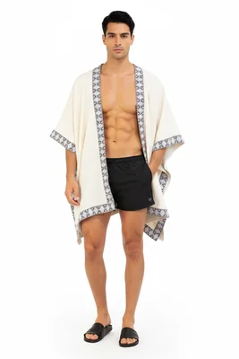 Salida de Baño para Caballero A ÁNGELOZANO AL-W82 de Manta Color Natural | Diseño Resort Elegante Hombre