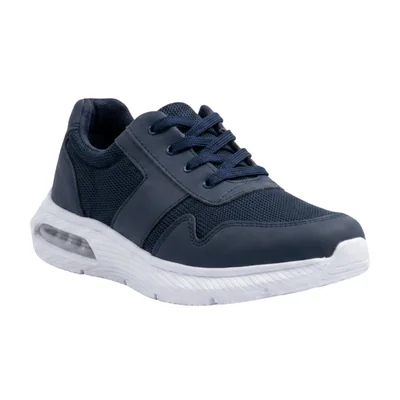 Tenis Parbal 3001 Azul Marino para Dama 100% Piel con Válvula de Aire Cómodos Antiderrapantes