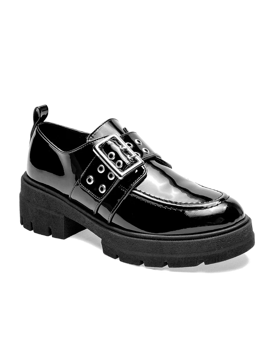 ZAPATO DE CHAROL PARA MUJER COLOR NEGRO
