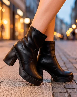Botin Mujer Casual Plataforma Negro Torrente 14704502