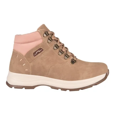 Bota de mujer, tipo hiker, suela antiderrapante, acabado nobuck, color maquillaje, mod. 1345097