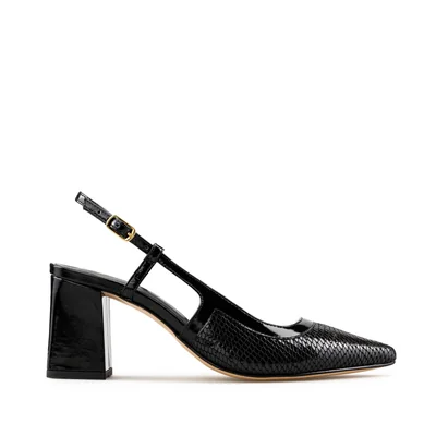 Zapatillas De Tacón Davenia De Piel Para Dama Mod. Liliana Negro