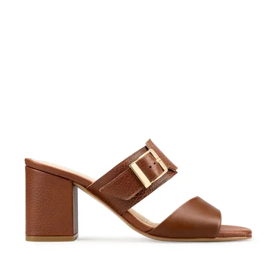 Tacones De Piel Para Mujer Elegantes Davenia Mod. Saori Caramelo