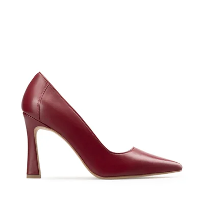 Zapatillas De Tacón Davenia De Piel Para Dama Mod. Antonella Rojo
