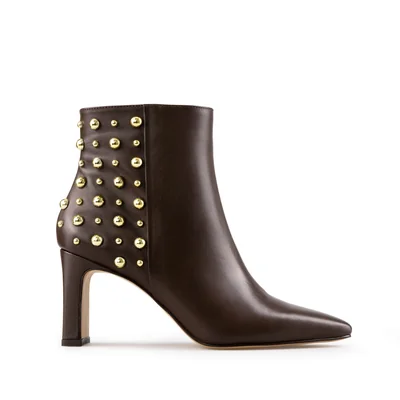 Botines Para Mujer Elegantes Botas Piel Davenia Mod. Jessica Café