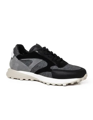 Tenis De Piel Gamuza Hamilton Timo Black