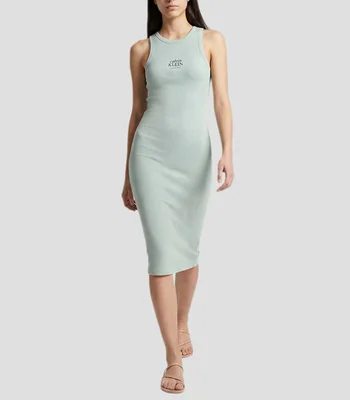 Vestido casual midi sólido Mujer
