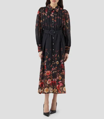 Vestido largo estampado Mujer
