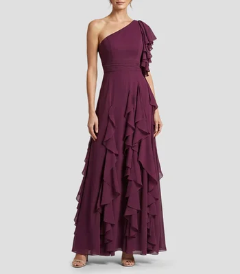 Vestido de fiesta largo liso Mujer
