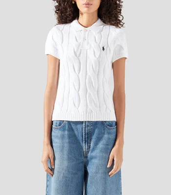 Playera tipo polo manga corta fantasía Mujer