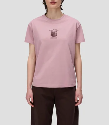 Playera cuello redondo manga corta lisa Mujer
