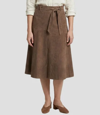 Falda midi A lisa Mujer