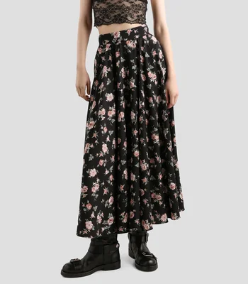 Falda larga regular estampada Mujer