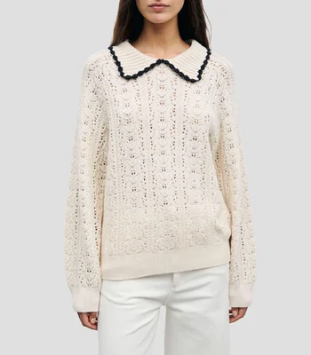 Suéter cuello polo Mujer