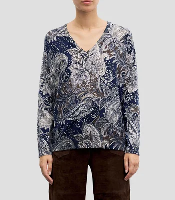 Suéter cuello V Mujer