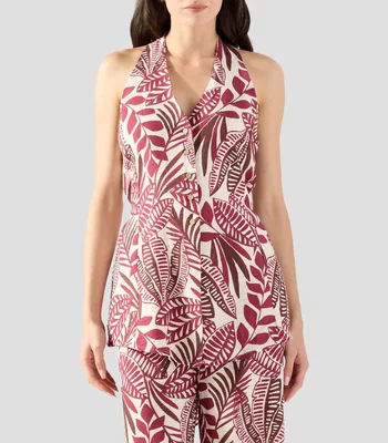 Top estampado sin mangas Mujer