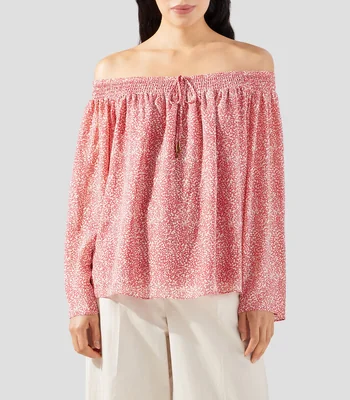 Top cuello V manga larga fantasía Mujer