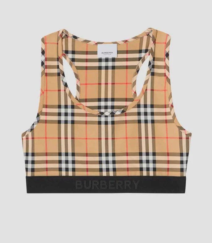 Top a cuadros vintage checks Mujer