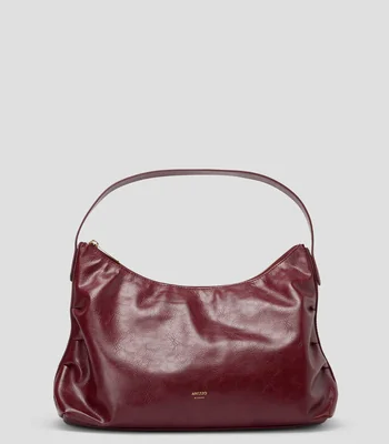 Bolsa Hobo Cabedal Rustic Sólido Mujer
