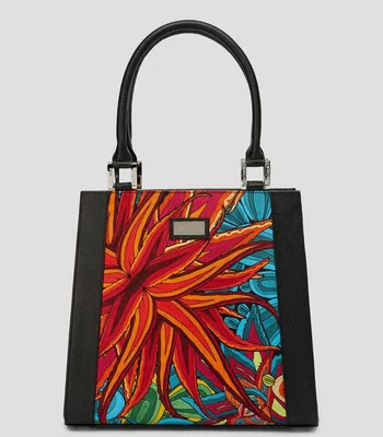 Bolsa Satchel multicolor Santuario Cactaceas Mujer