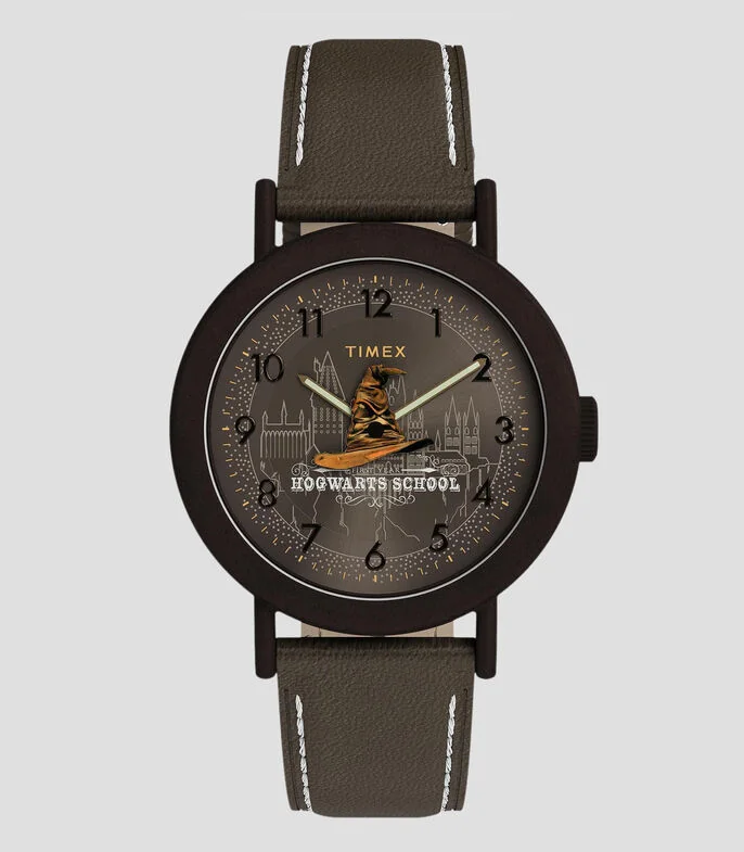 Reloj Unisex Harry Potter Weekender Sorting Hat Casual Café, Marrón