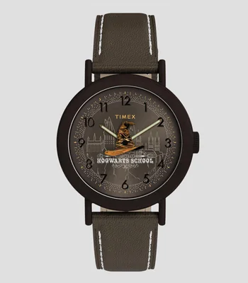 Reloj Unisex Harry Potter Weekender Sorting Hat Casual Café, Marrón
