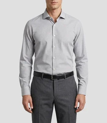 Camisa con cuadros manga larga Hombre