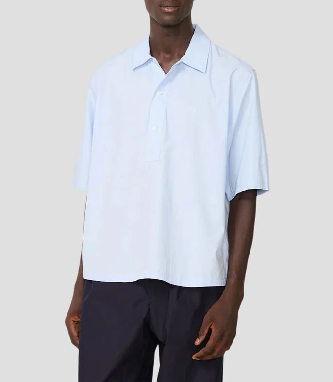 Camisa lisa manga corta Hombre