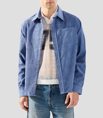 Camisa sólida manga larga Hombre