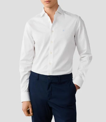 Camisa lisa manga larga Hombre
