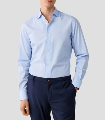 Camisa lisa manga larga Hombre