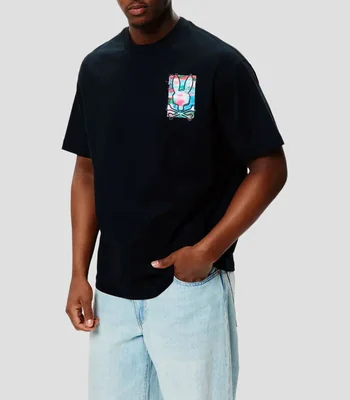 Playera cuello redondo manga corta estampada Hombre