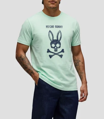 Playera cuello redondo manga corta estampada Hombre