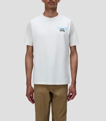Playera cuello redondo manga corta estampada Hombre