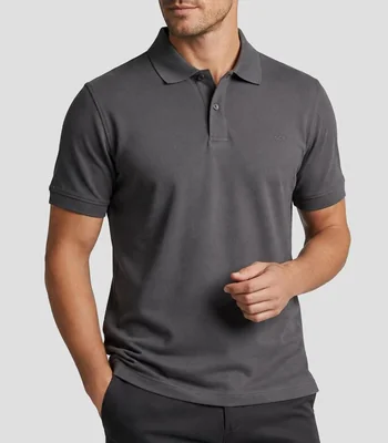 Playera tipo polo manga corta lisa Hombre