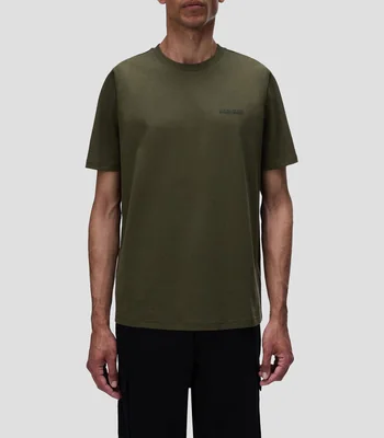 Playera cuello redondo manga corta estampada Hombre
