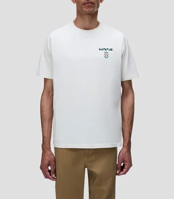 Playera cuello redondo manga corta estampada Hombre