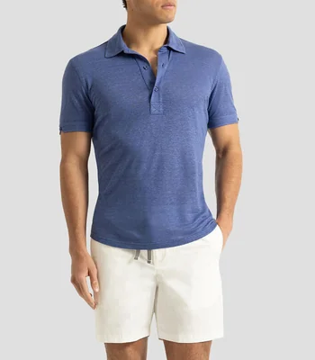 Playera Tipo Polo Manga corta jaspeada Hombre