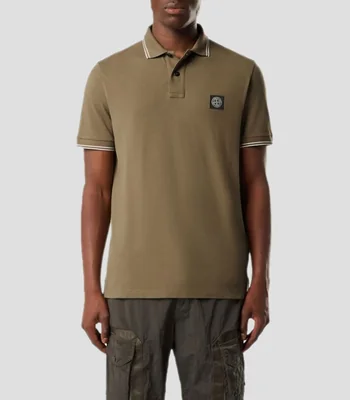 Playera tipo polo manga corta lisa Hombre